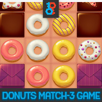 Donuts Match 3 Unity Game Template