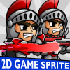 Red Spartan 2D Game Character Sprite
