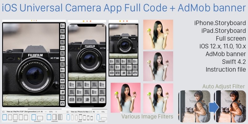 iOS Universal Camera App Full Code 