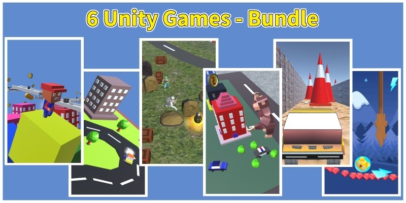 6 Android Unity Games Bundle