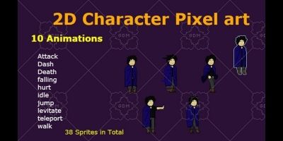 Mage 2D Pixelart Character