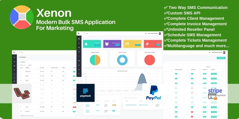 Xenon - Modern Bulk SMS Application For Marketing