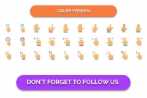 210 Hand Gesture Vector Icons Pack Screenshot 4