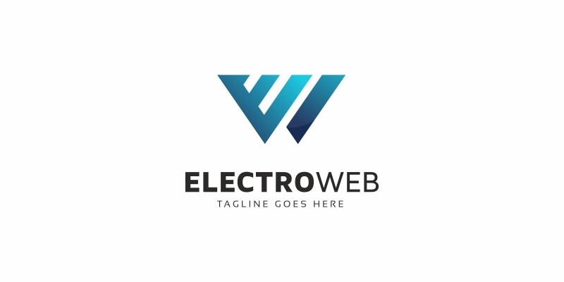 W Letter - Electro Web Logo