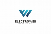 W Letter - Electro Web Logo Screenshot 1