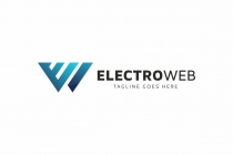 W Letter - Electro Web Logo Screenshot 3