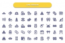 150 Dessert Bold Isolated Vector Icons Pack Screenshot 3