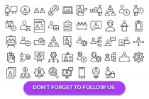 450 Human Resource Bold Outline Vector Icons Pack Screenshot 2