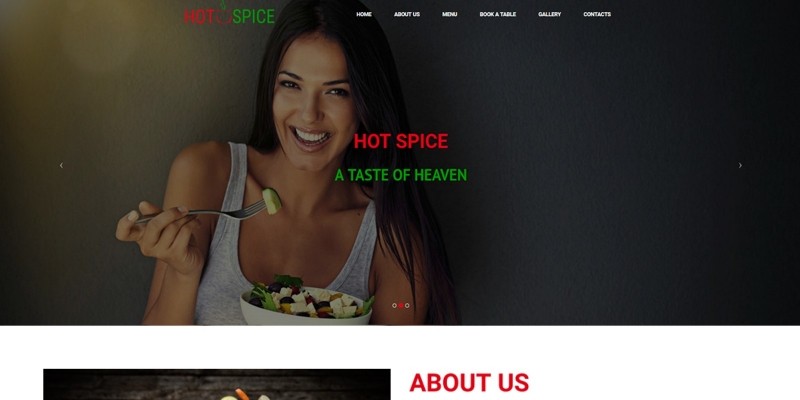 Hot Spice Restaurant HTML5 Responsive Template