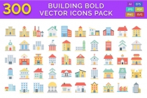 300 Building Bold Line Icons Pack Screenshot 1