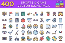 400 Sports And Game Outline Vector Icons Pack Screenshot 1