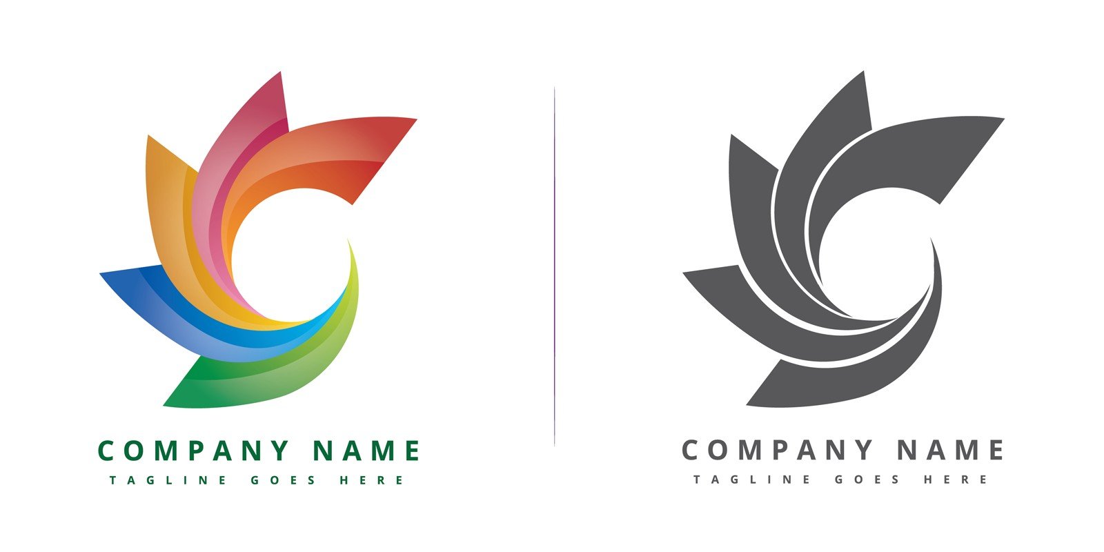Colorful Circle Company Logo Design - Vector by OkanMawon | Codester