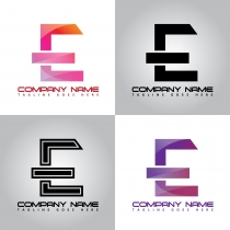 E Logo Vector With Modern Color Screenshot 4