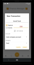 Finance Manager - Android Source Code Screenshot 1