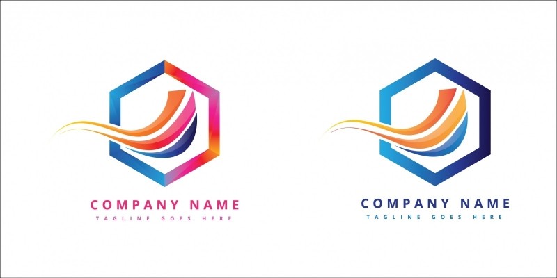 Futuristic Colorful Corporate Company logo