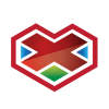 X Heart Logo Vector