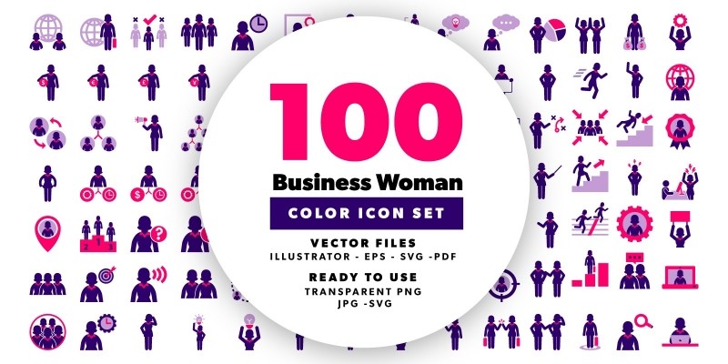 Business Woman Color 