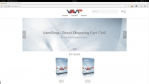 VamShop - React Shopping Cart CMS Screenshot 1