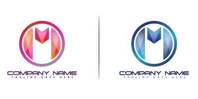 Futuristic modern And colorful M-Logo
