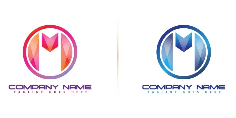 Futuristic modern And colorful M-Logo