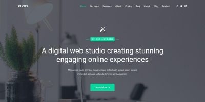  Kivox - Landing Page Template