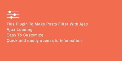 Ajax Posts Data Filter WordPress Plugin
