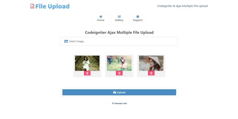 Codeigniter Ajax Multiple File Upload