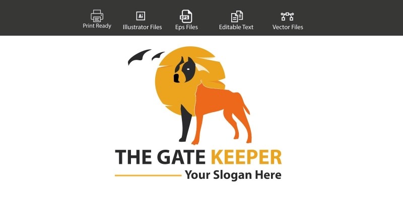 The Gate Keeper - Dog Logo