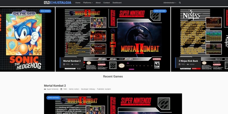 Emustalgia - Retro Gaming Catalog PHP Script