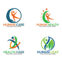 Abstract Human Health Care Logo