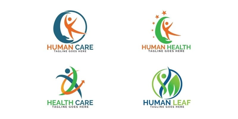 Abstract Human Health Care Logo