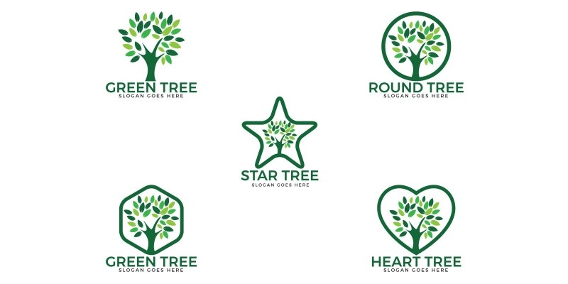 Tree Logos Set Design