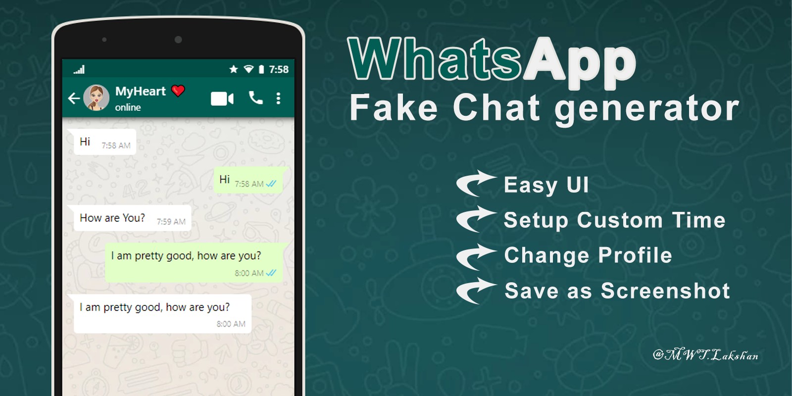 WhatsApp Fake Chat Generator Script.