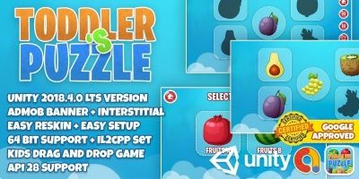 Baby Toddlers Puzzle - Unity Source Code