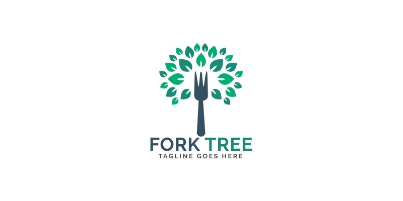 Fork Tree Logo Design