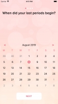 Ovulation Calendar - iOS Source Code Screenshot 1