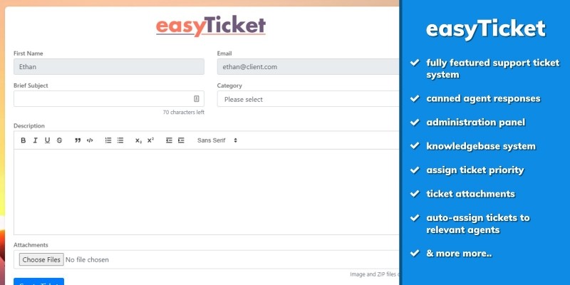 easyTicket - Support Ticket Knowledgebase Script