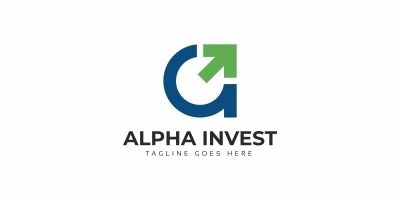 Alpha Invest - A Letter Logo