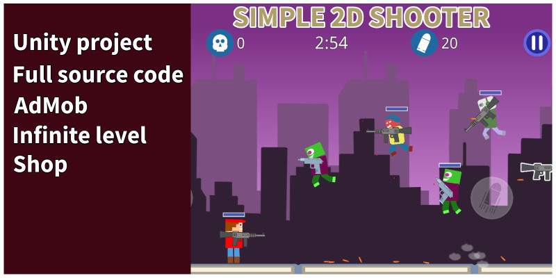 Simple 2d Shooter - Unity Game