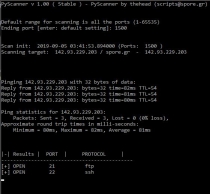 pyScanner - Multithreaded Python Port Scanner  Screenshot 1