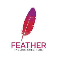 Feather Elegant Pen Logo Design