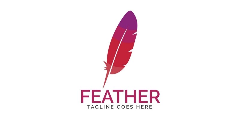 Feather Elegant Pen Logo Design