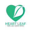 Heart Leaf Logo Design