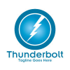 Circle Lightning Bolt Logo Design