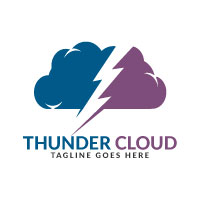 Thunder Cloud Logo Design