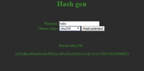 phpHasher - Plaintext To Hash Script Screenshot 1