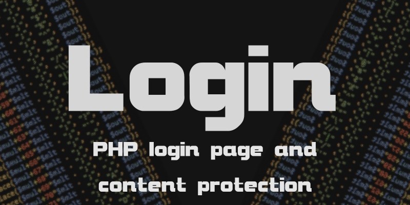 phpLogin - Content Protection PHP Script