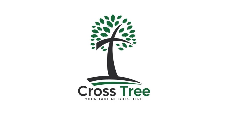 Cross tree logo Design