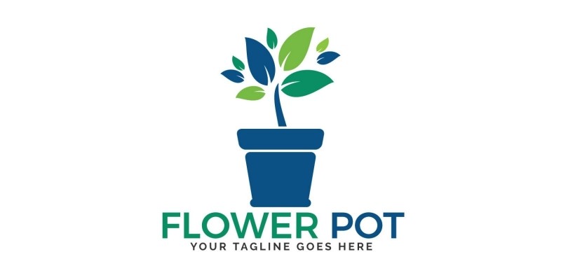 Flower Pot Logo Design