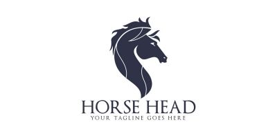 Horse Head Vector Logo Design